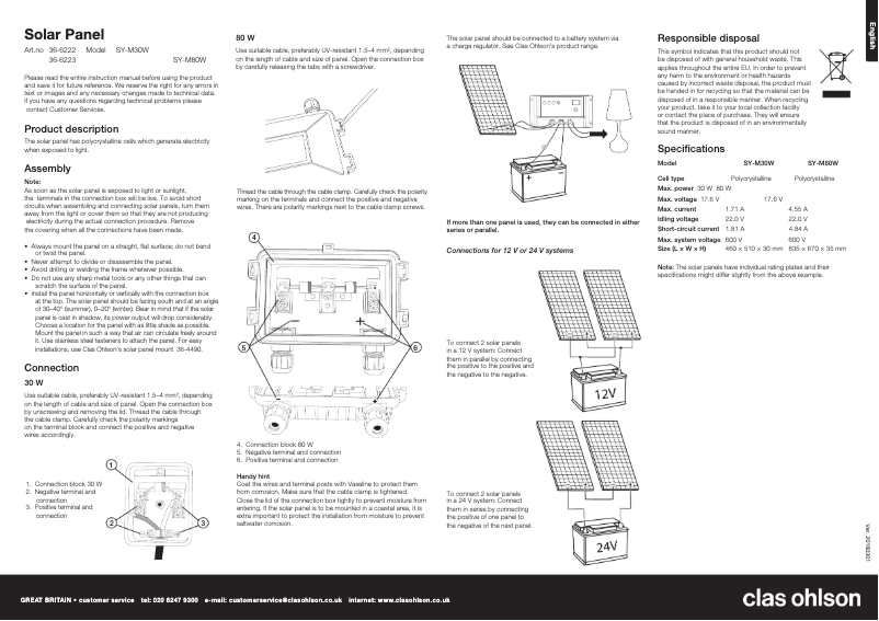 Imagen de la primera página del manual del dispositivo SY-M30W