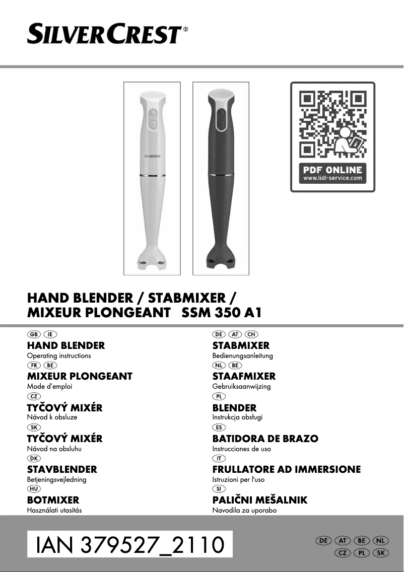 Page n°1 - Manuel utilisateur SilverCrest SSME 600 A1