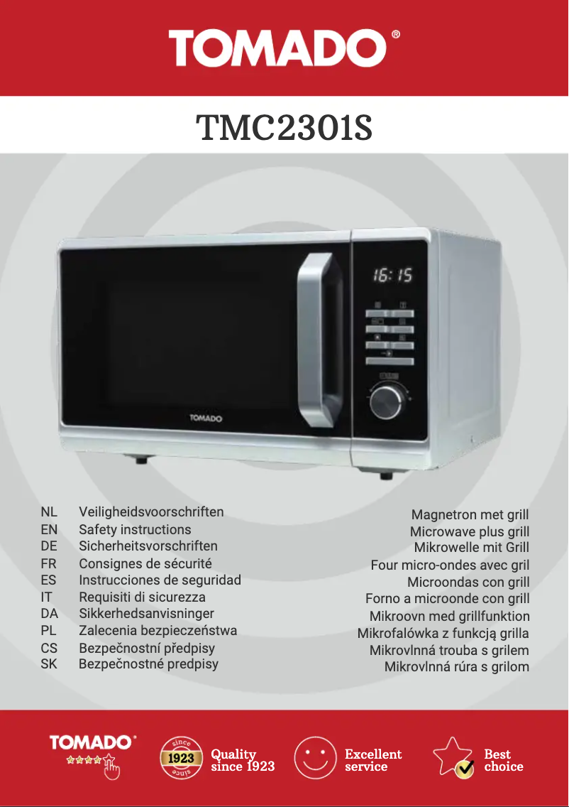 Image de la première page du manuel de l'appareil TMC2301S