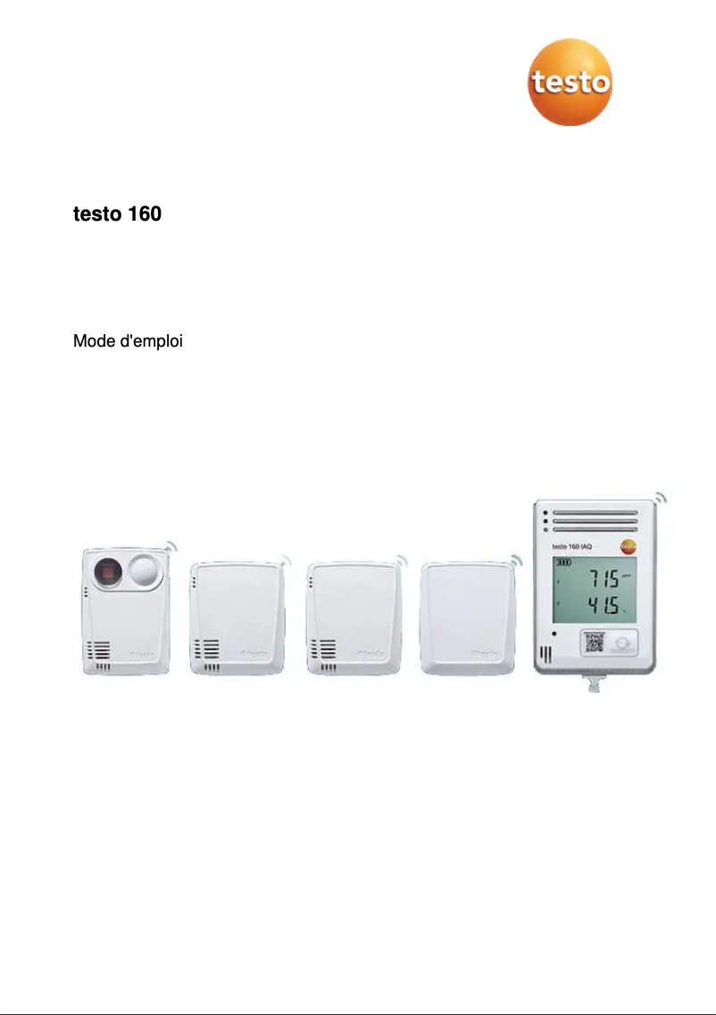 Page 1 de la notice Manuel utilisateur Testo 160 E
