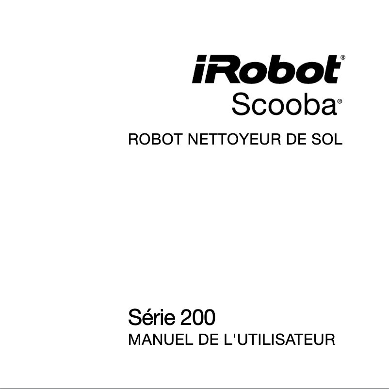 Page n°1 - Manuel utilisateur iRobot Scooba 200