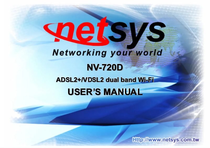 Page n°1 - Manuel utilisateur Netsys NV-720D