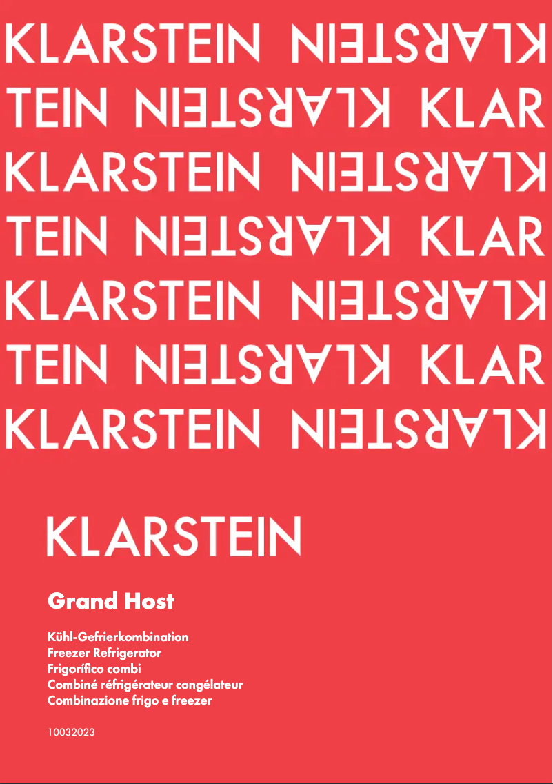 Page 1 de la notice Manuel utilisateur Klarstein Grand Host