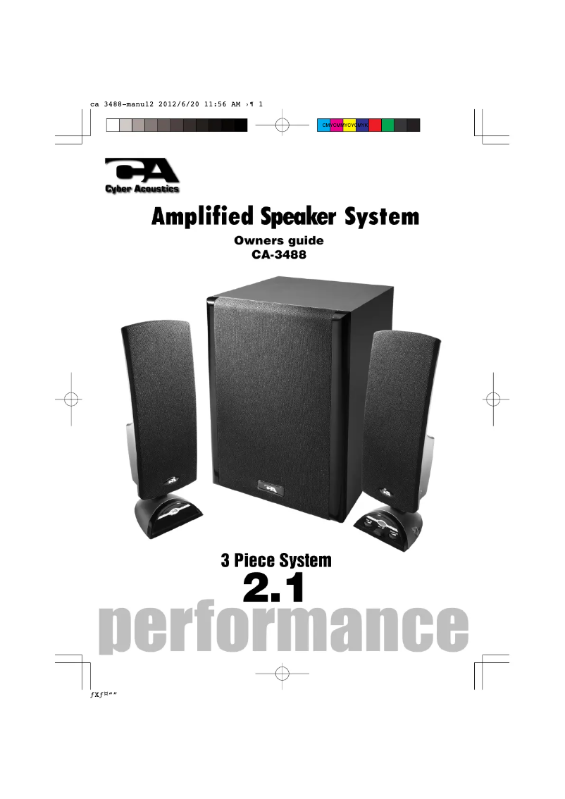 Página 1 del manual Manual de usuario Cyber Acoustics Performance CA-3488