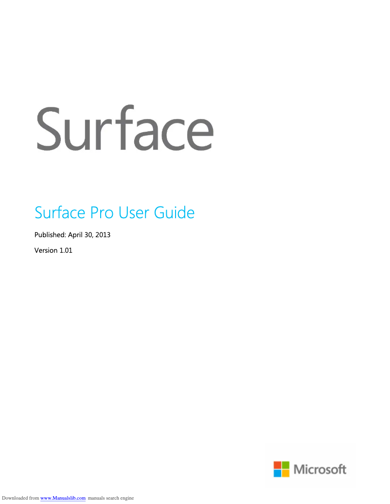 Image de la première page du manuel de l'appareil Surface Pro 9