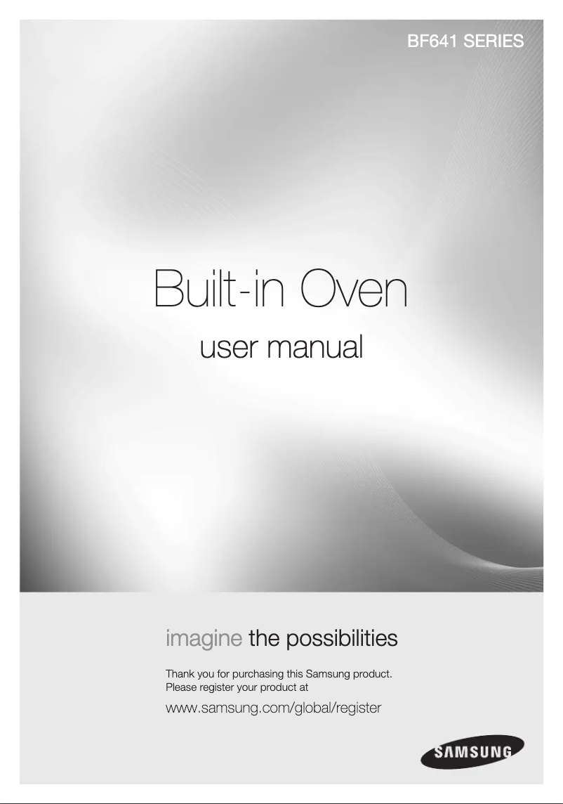 Image de la première page du manuel de l'appareil BF641CST