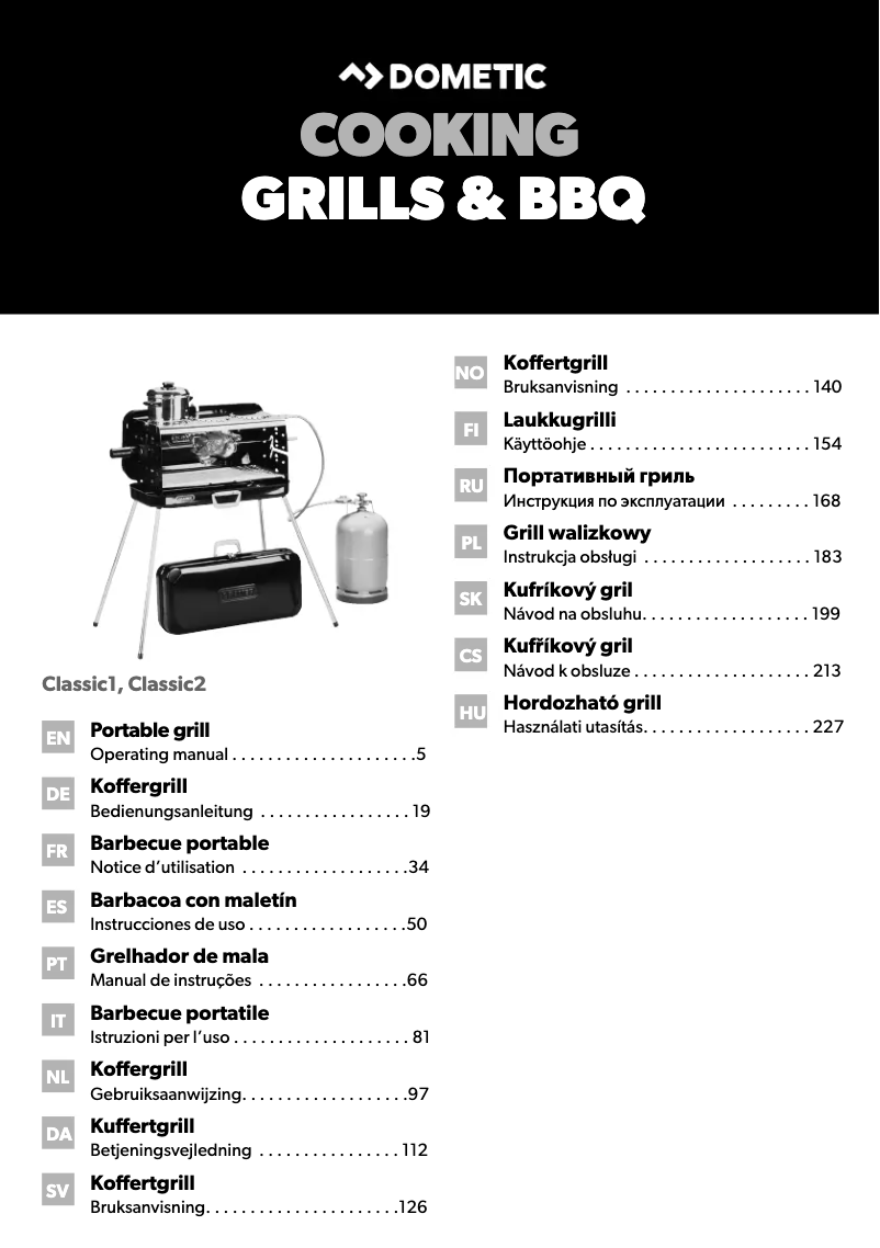 Page 1 de la notice Manuel utilisateur Dometic Classic 1
