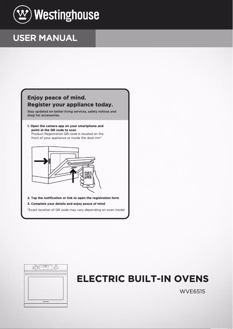 Page 1 de la notice Manuel utilisateur Westinghouse WVE6515