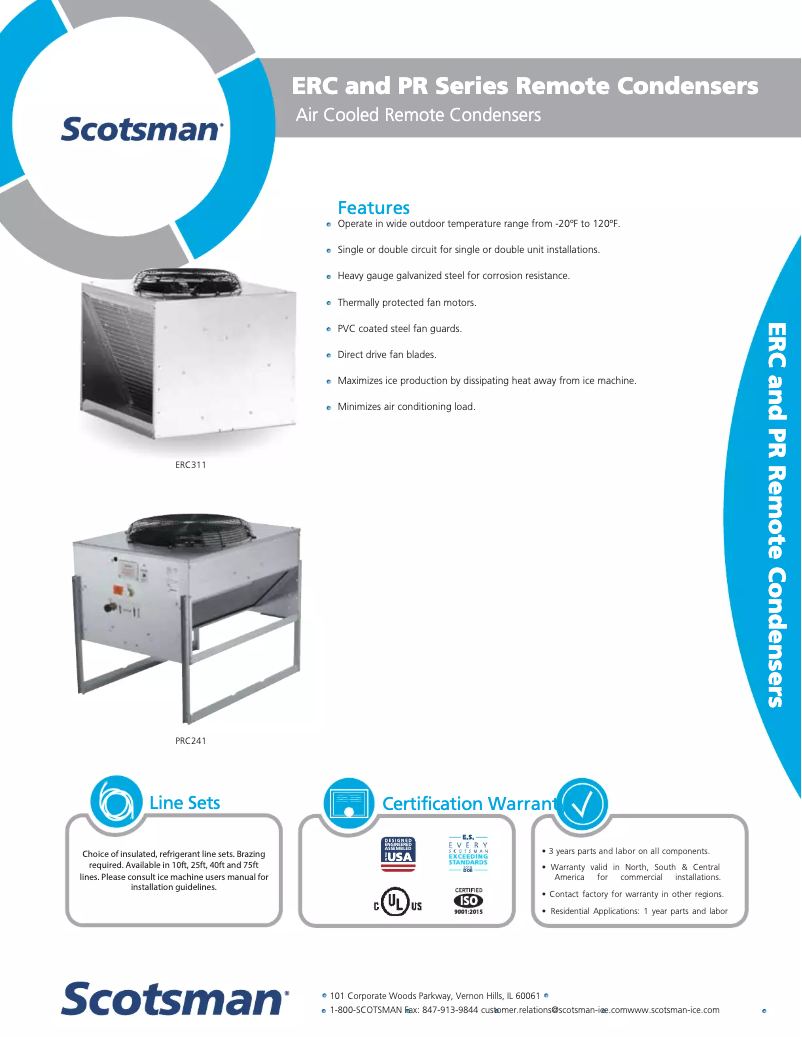 Page n°1 - Manuel utilisateur Scotsman ERC311-32