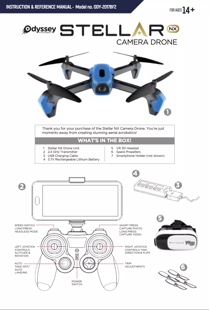 Page 1 de la notice Manuel utilisateur Odyssey Stellar NX ODY-2017BF2
