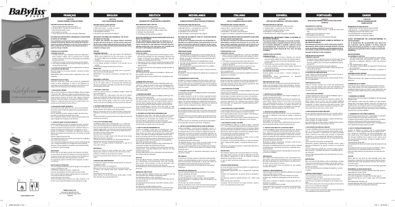 Página 1 del manual Manual de usuario BaByliss G285E