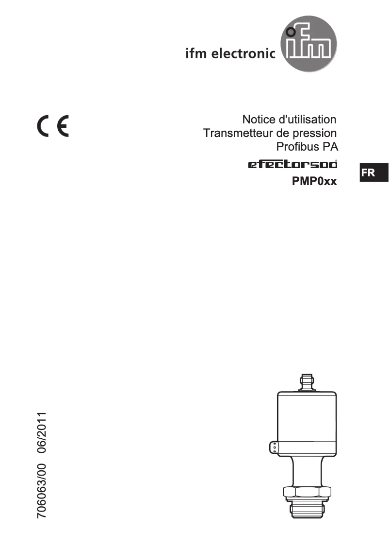 Page 1 de la notice Manuel utilisateur IFM PMP096