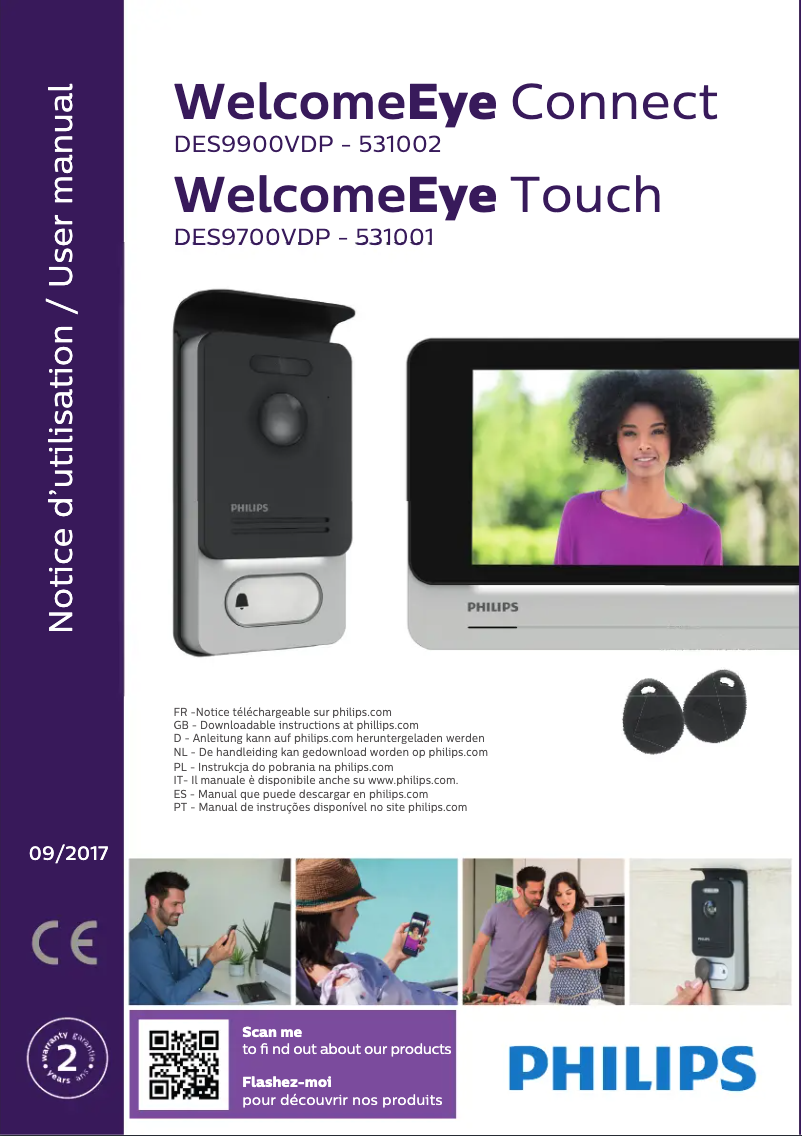 Image de la première page du manuel de l'appareil Welcomeeye Connect DES9900VDP