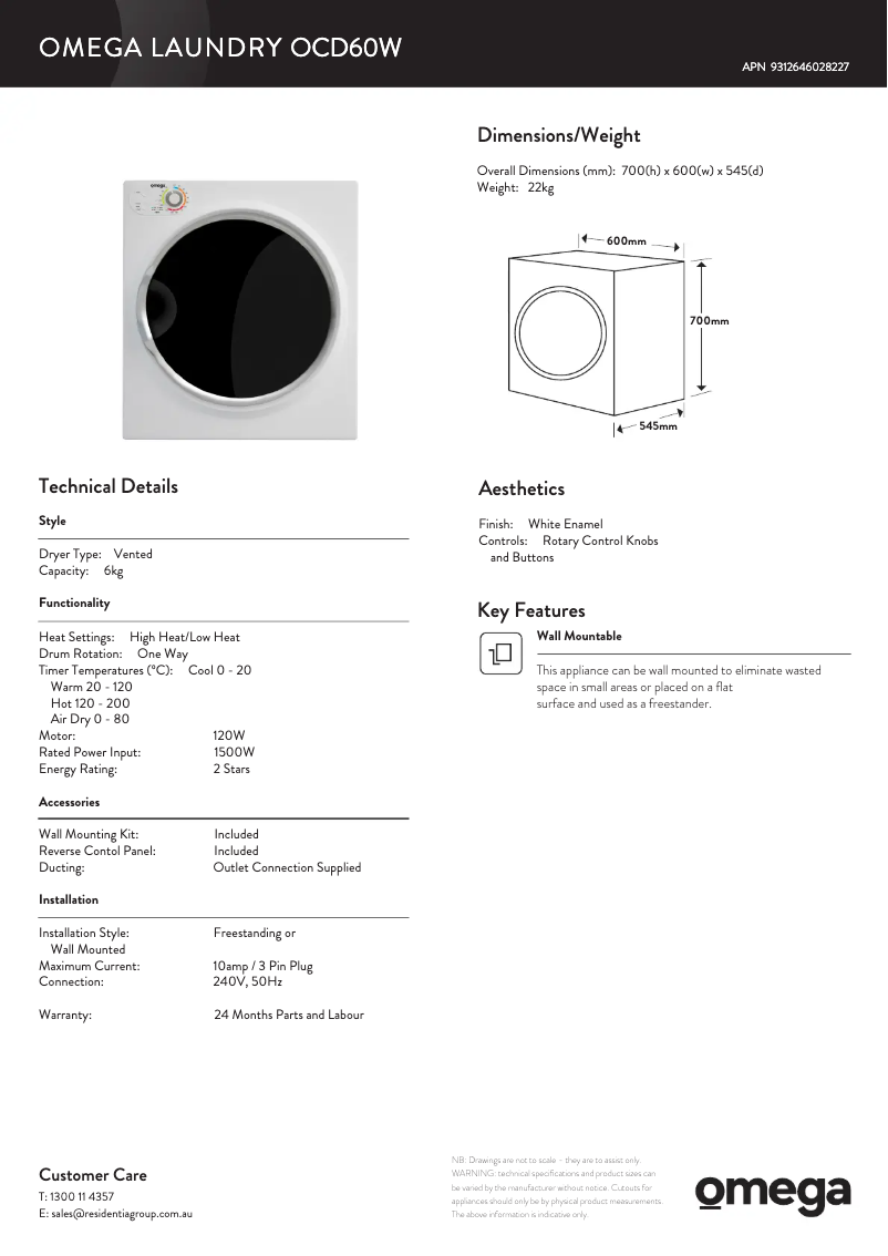 Image de la première page du manuel de l'appareil OCD60W