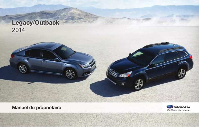 Page 1 de la notice Manuel utilisateur Subaru Legacy (2014)
