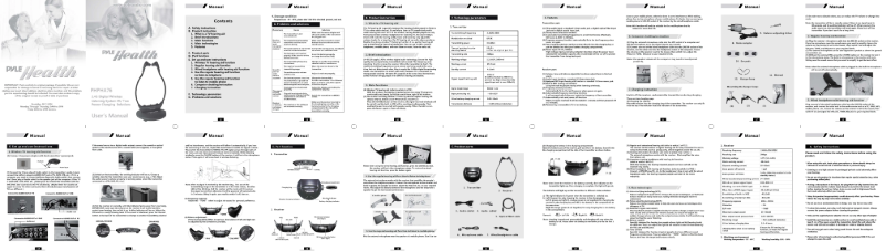 Image de la première page du manuel de l'appareil PHPHA76