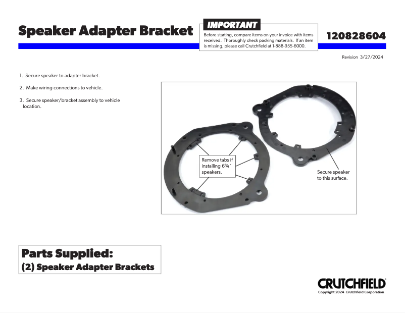 Page n°1 - Manuel utilisateur Metra 82-8604