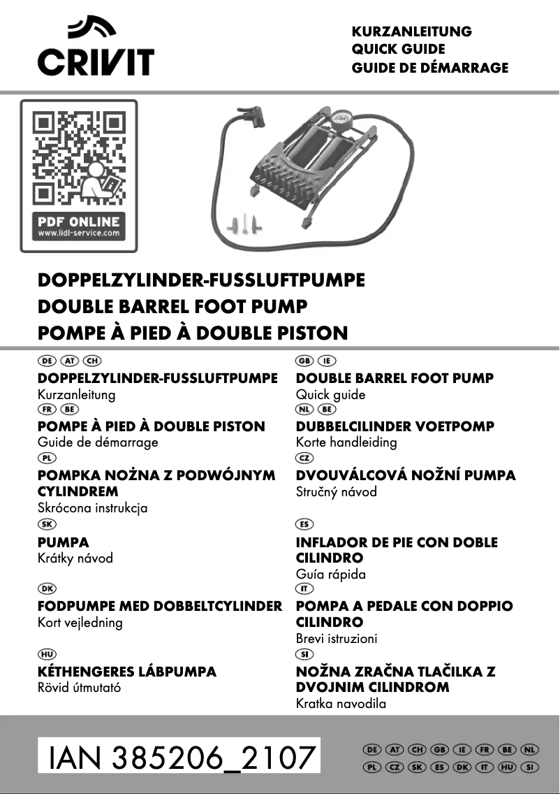 Page n°1 - Manuel utilisateur Crivit IAN 385206