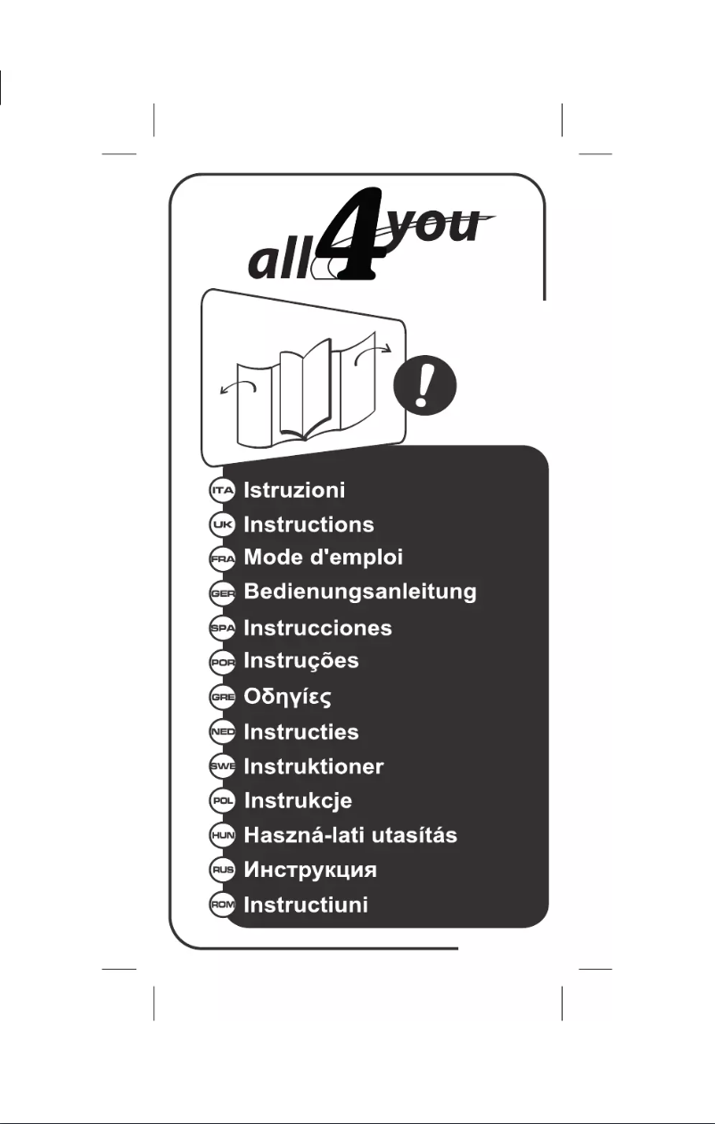 Image de la première page du manuel de l'appareil All For You