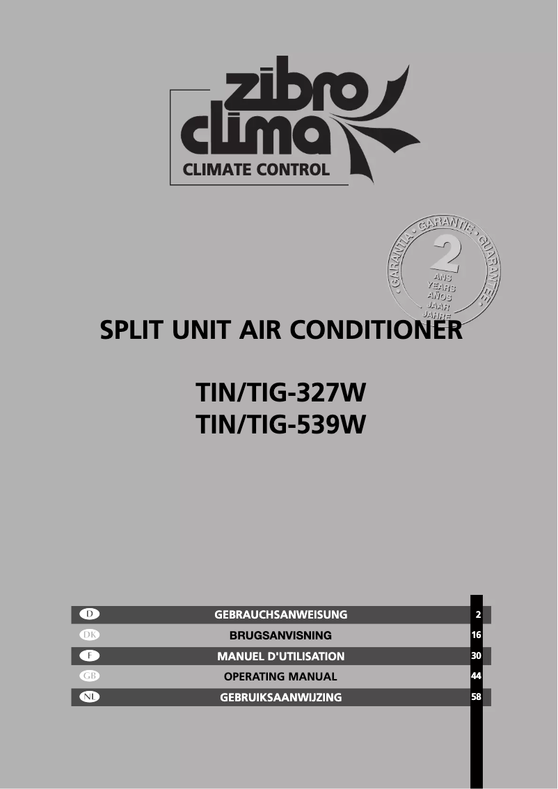 Page n°1 - Manuel utilisateur Zibro TIN-327W