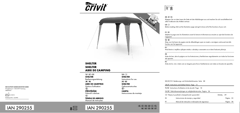 Page n°1 - Manuel utilisateur Crivit IAN 290255