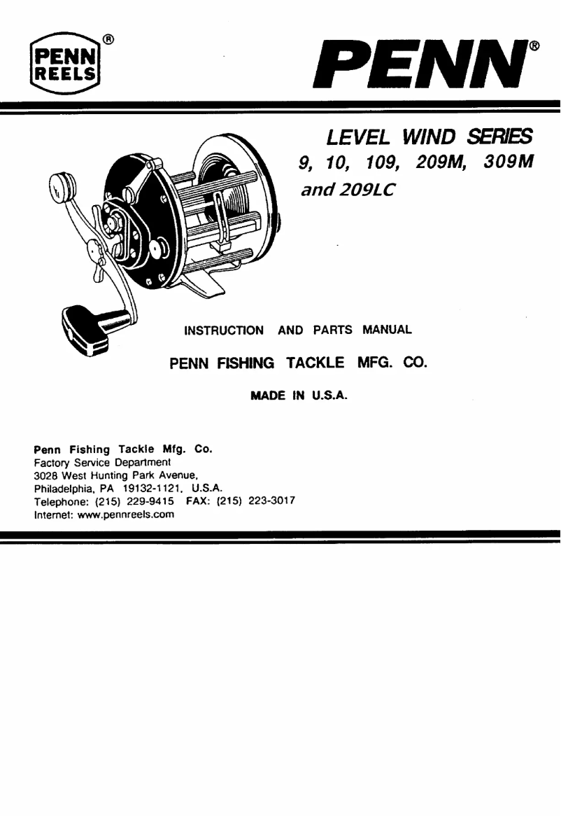Page n°1 - Manuel utilisateur Penn 209LC