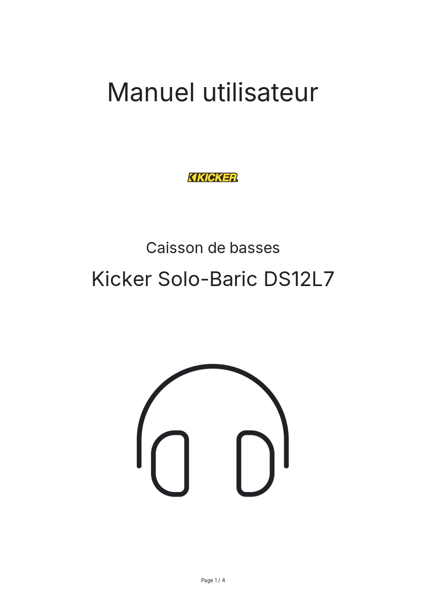 Image de la première page du manuel de l'appareil Solo-Baric DS12L7