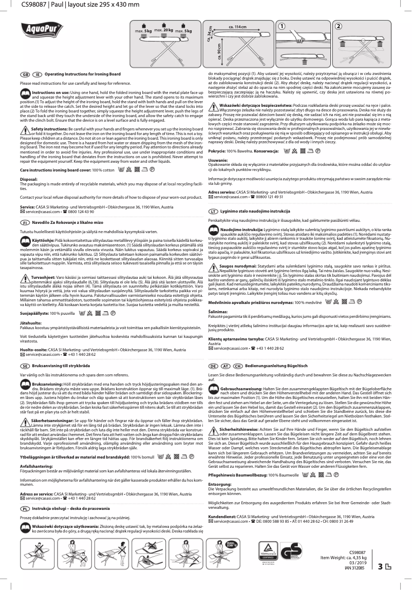 Image de la première page du manuel de l'appareil IAN 312085