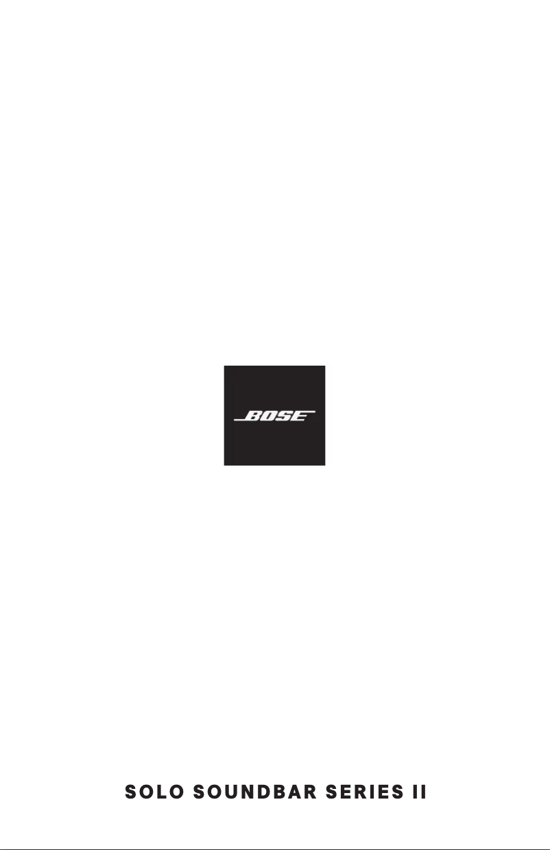 Image de la première page du manuel de l'appareil Solo Sounbar Series II