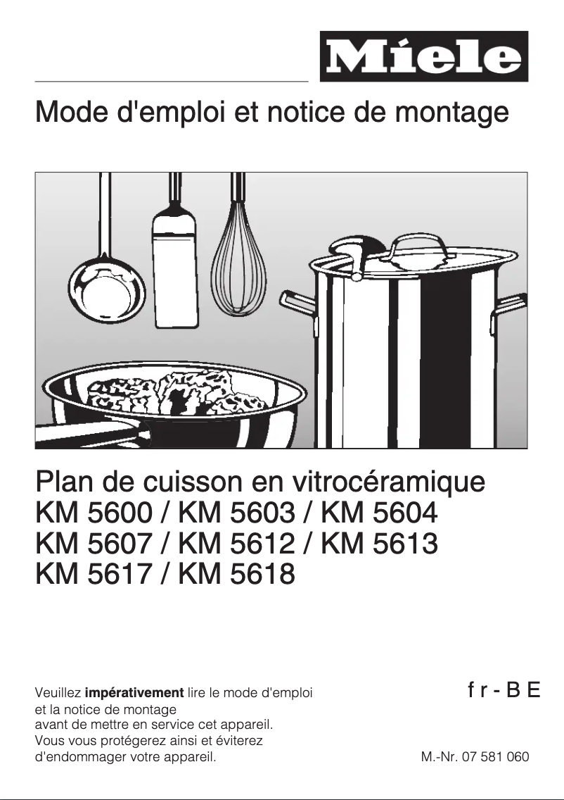 Image de la première page du manuel de l'appareil KM 5600