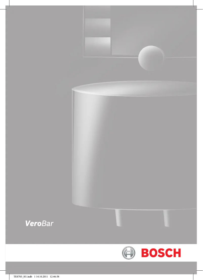 Page 1 de la notice Manuel utilisateur Bosch VeroBar 300 TES70358DE