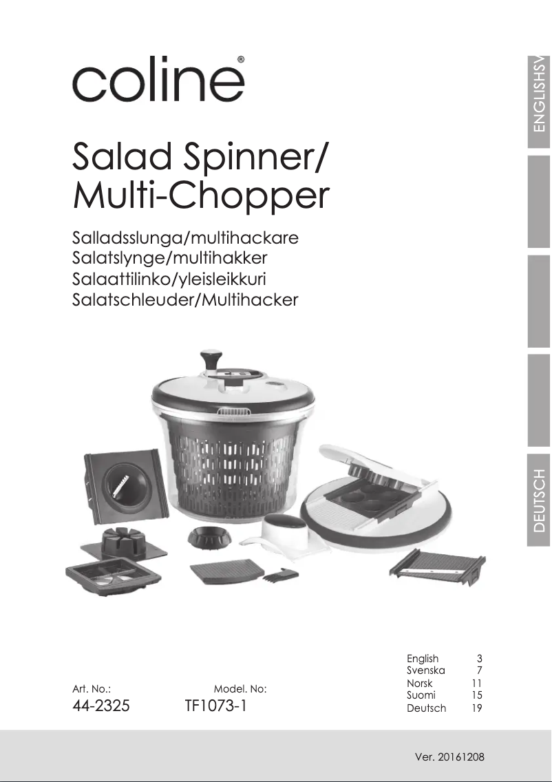 Página 1 del manual Manual de usuario Coline TF1073-1