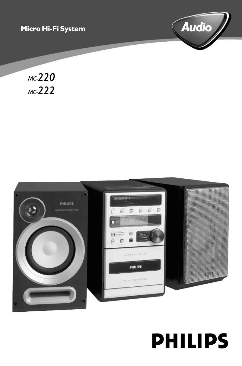 Page n°1 - Manuel utilisateur Philips MC-222