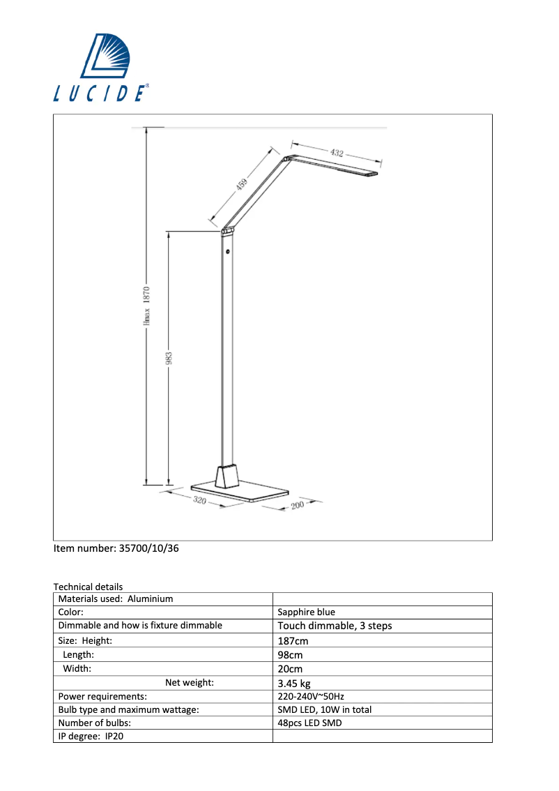 Image de la première page du manuel de l'appareil Flatt 35700/10/36