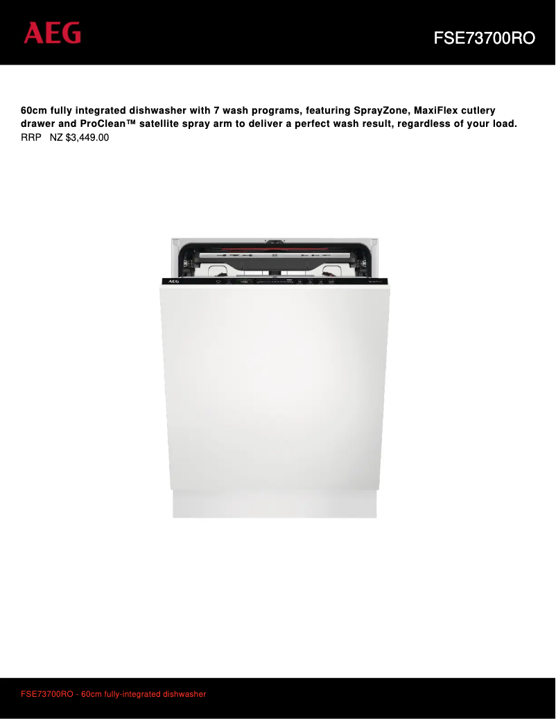 Image de la première page du manuel de l'appareil FSE73700RO