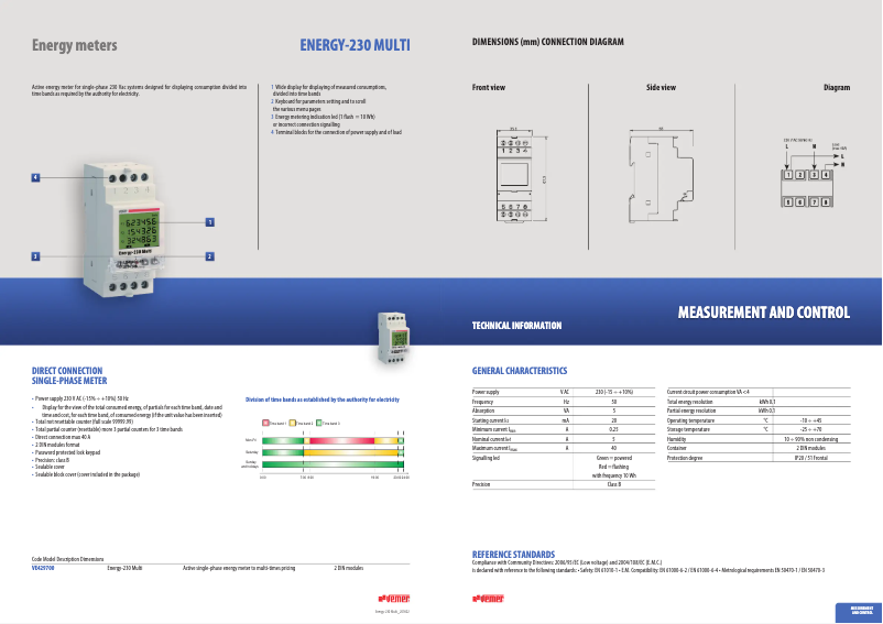 Page 1 de la notice Manuel utilisateur Vemer Energy-230 Multi