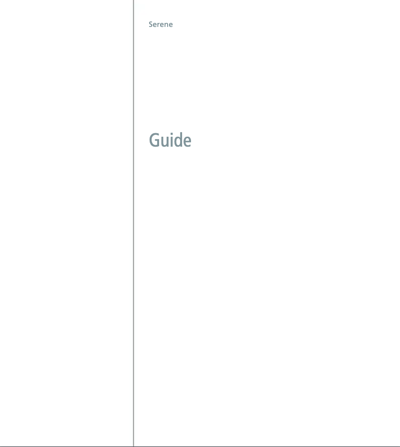 Page 1 de la notice Manuel utilisateur Samsung Serene