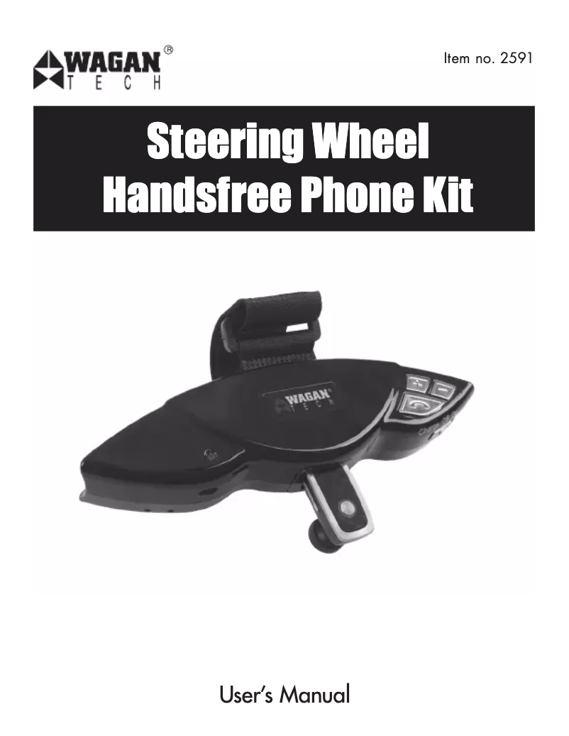 Página 1 del manual Manual de usuario WAGAN Steering Wheel Handsfree Phone Kit