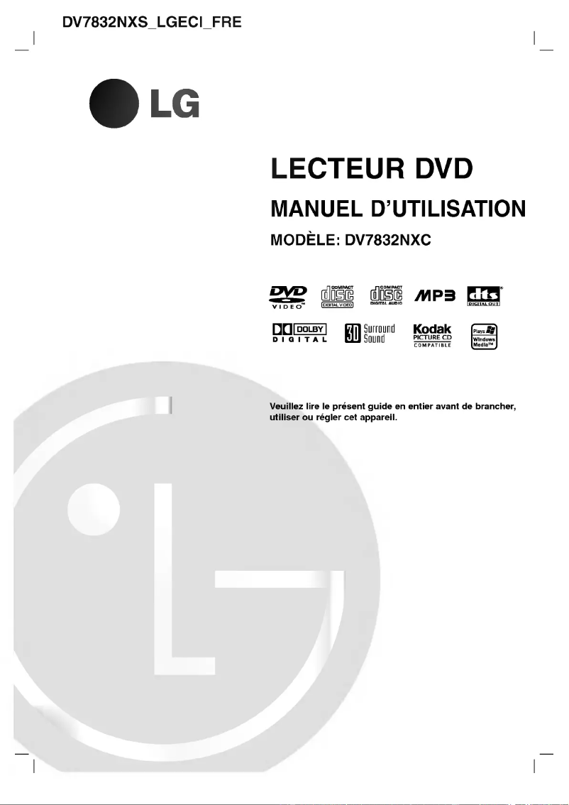 Page n°1 - Manuel utilisateur LG DV7832NXC