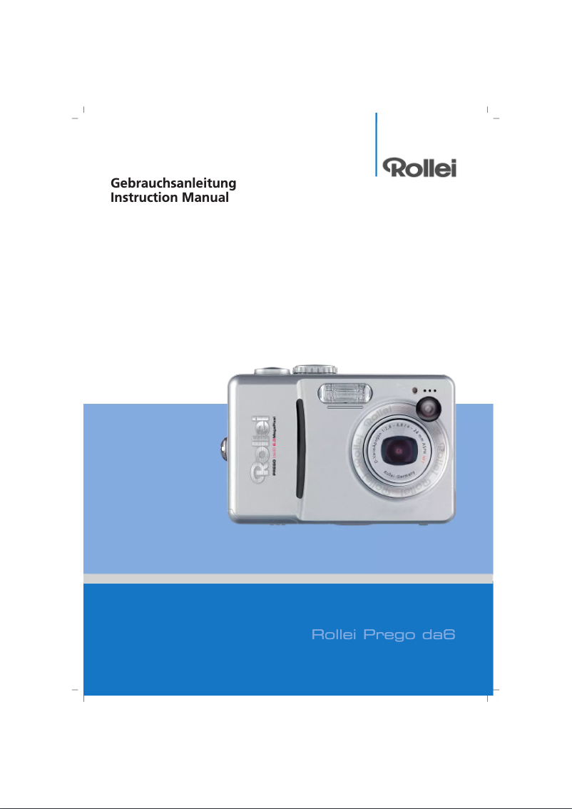 Page 1 de la notice Manuel utilisateur Rollei Prego da6