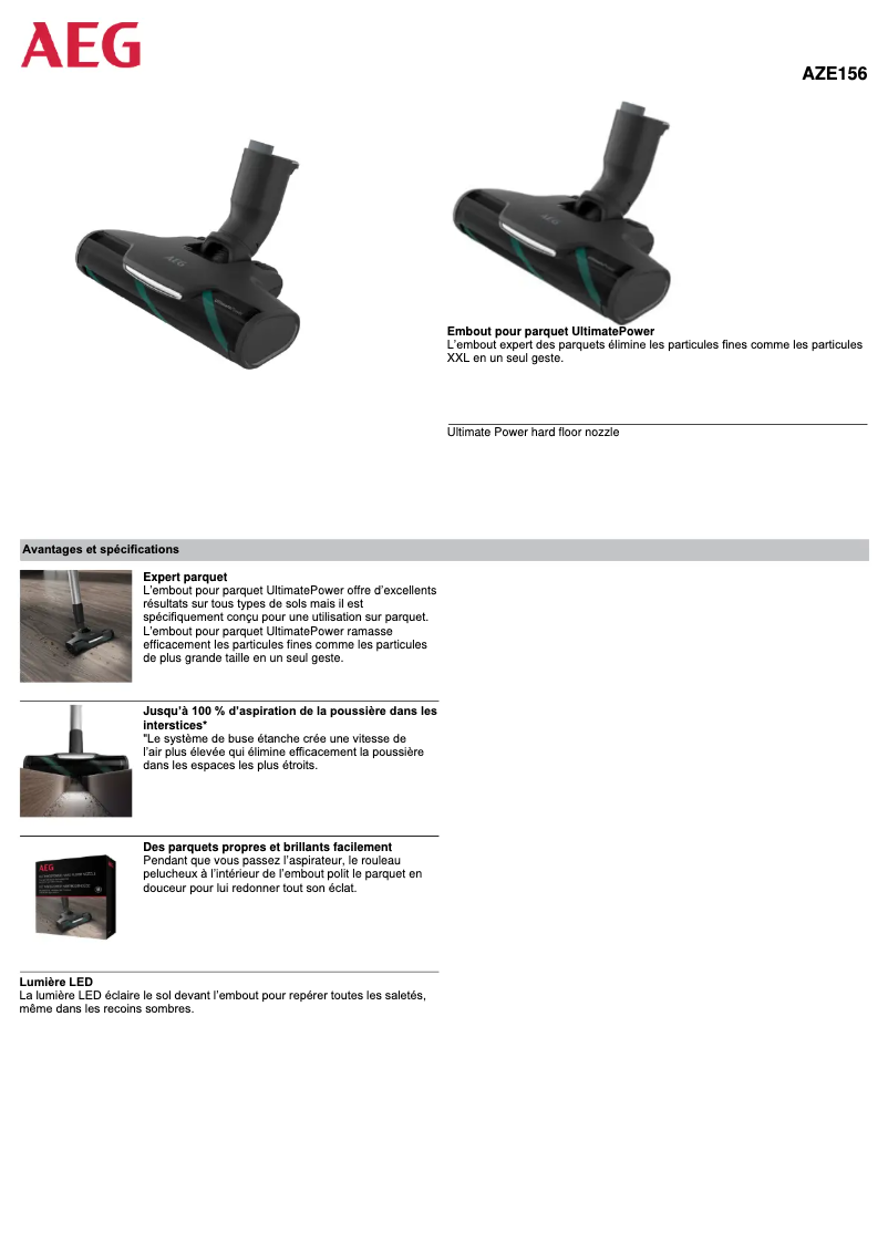 Página 1 del manual Manual de usuario AEG AZE156