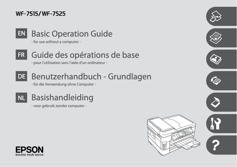 Image de la première page du manuel de l'appareil WorkForce WF-7515