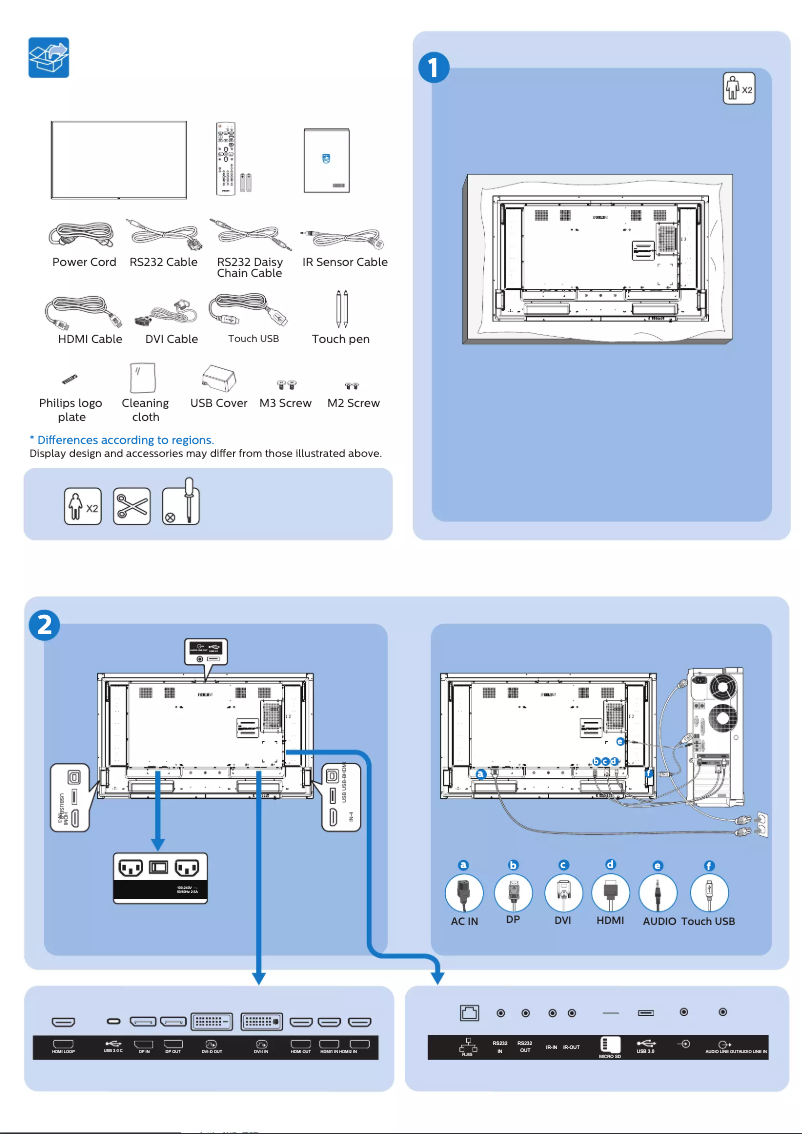Page 1 de la notice Guide de démarrage rapide Philips 65BDL3552T