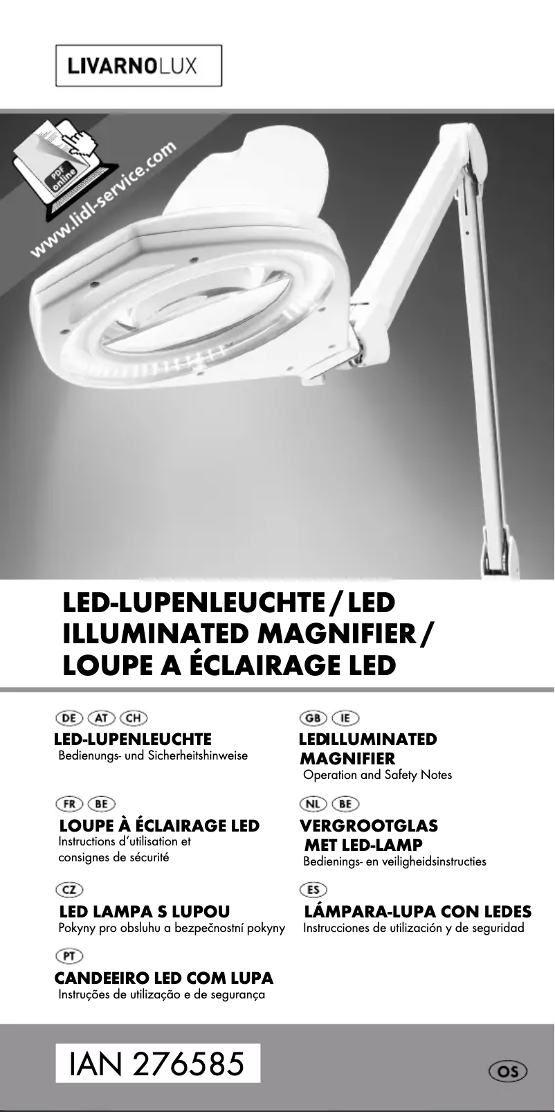 Page 1 de la notice Manuel utilisateur Livarno Lux IAN 276585