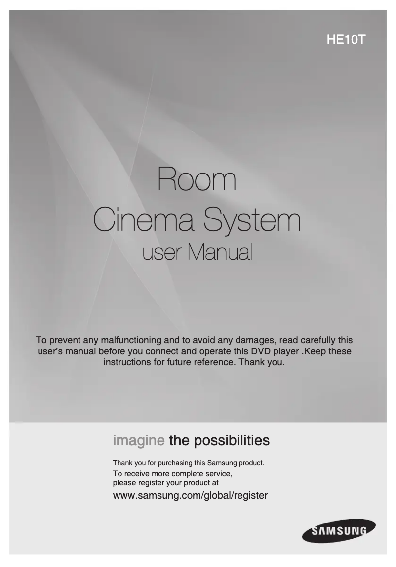 Página 1 del manual Manual de usuario Samsung RTS-HE10