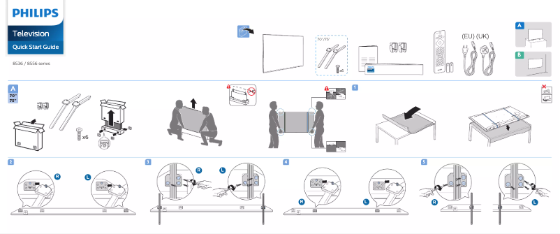 Imagen de la primera página del manual del dispositivo 70PUS8536