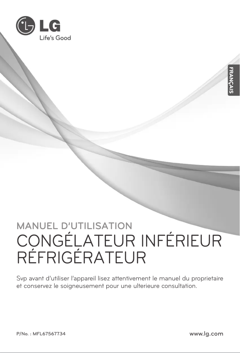 Page 1 de la notice Manuel utilisateur LG GR-M24FWCHL