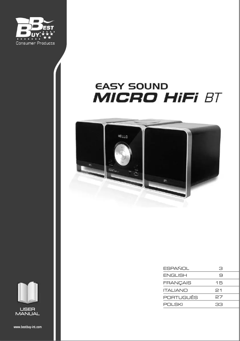 Image de la première page du manuel de l'appareil Easy Sound Micro HiFi BT