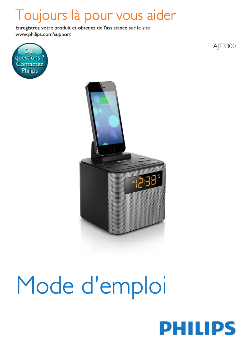 Page 1 de la notice Manuel utilisateur Philips AJT3300