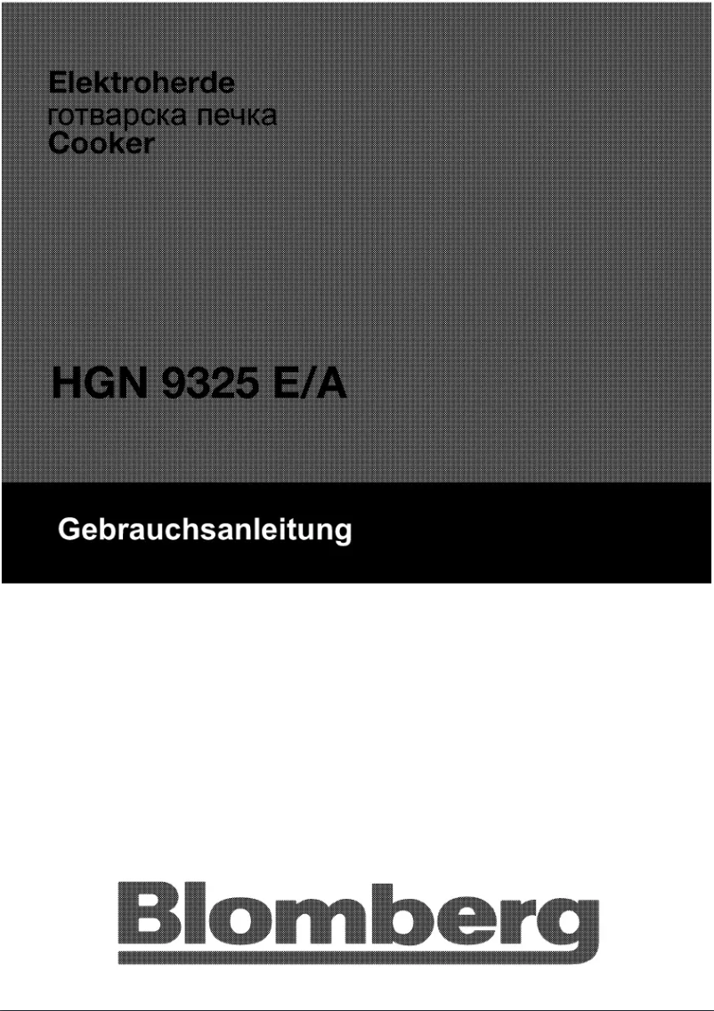 Page 1 de la notice Manuel utilisateur Blomberg HGN 9325 E
